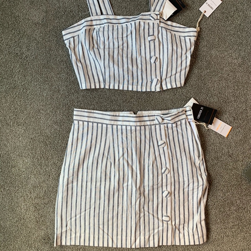 Striped Skirt and Top Set